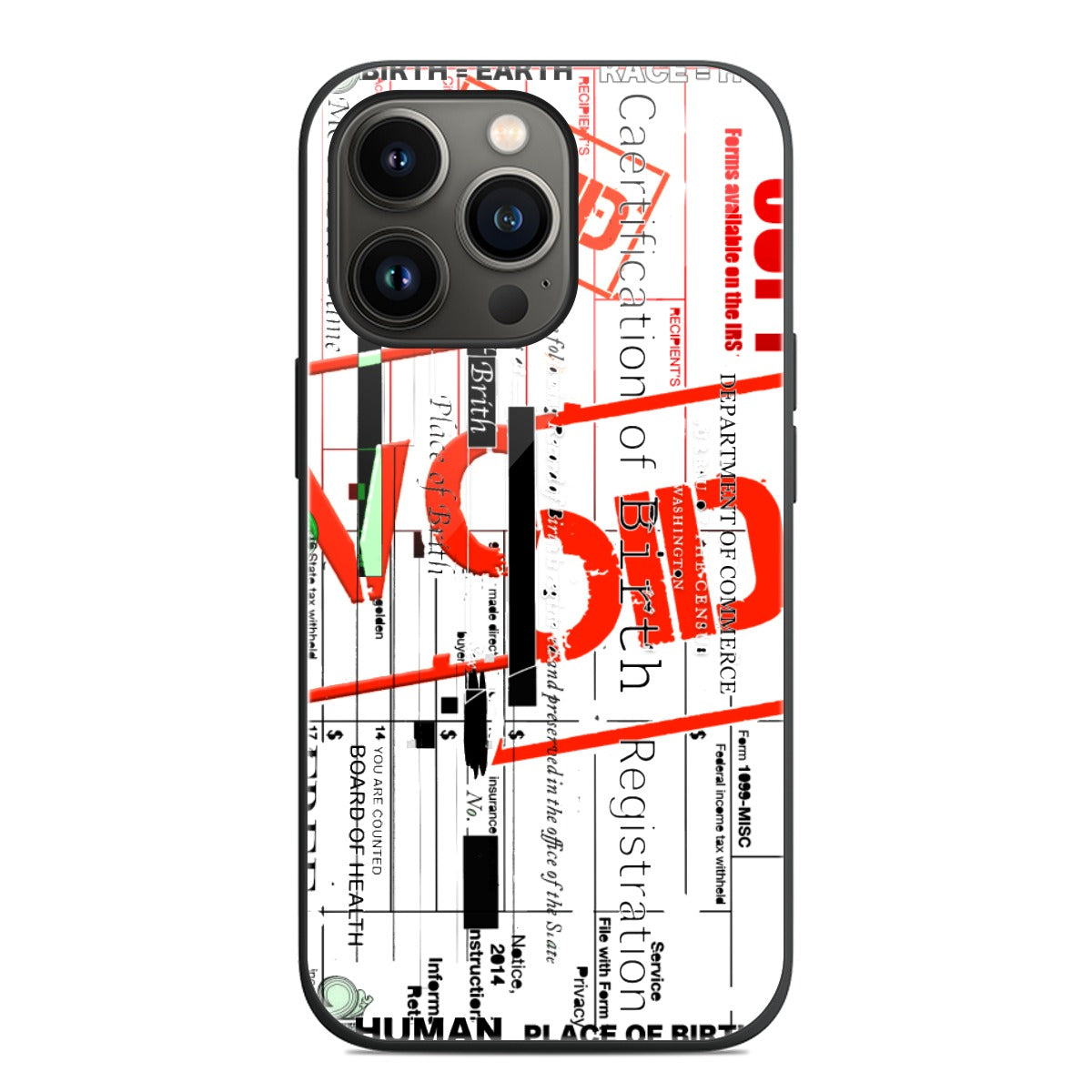 VOID iPhone 13 series Cases : HQ Glass image backing (13 *pro* pictured) (all models available bellow)