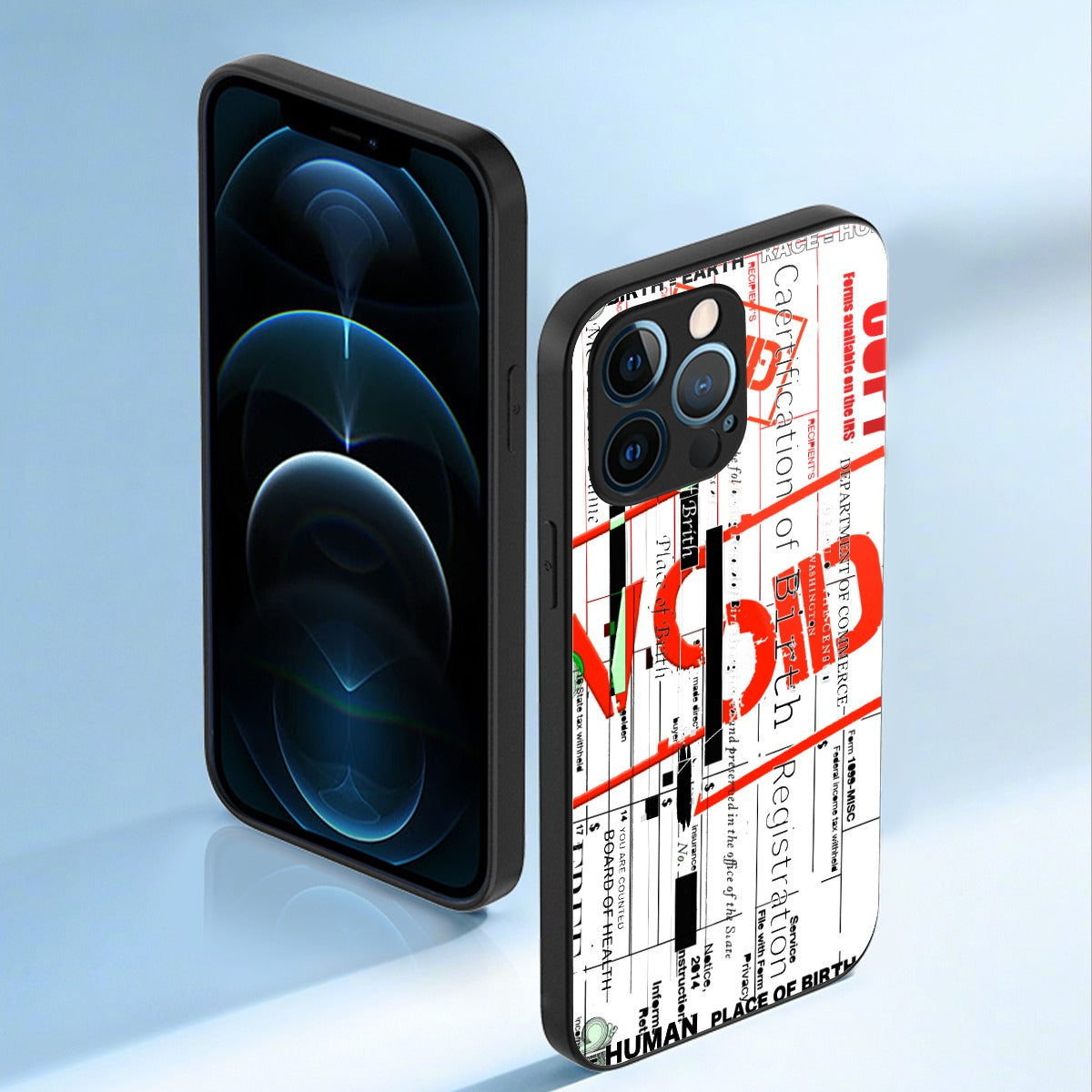 VOID iPhone 13 series Cases : HQ Glass image backing (13 *pro* pictured) (all models available bellow)